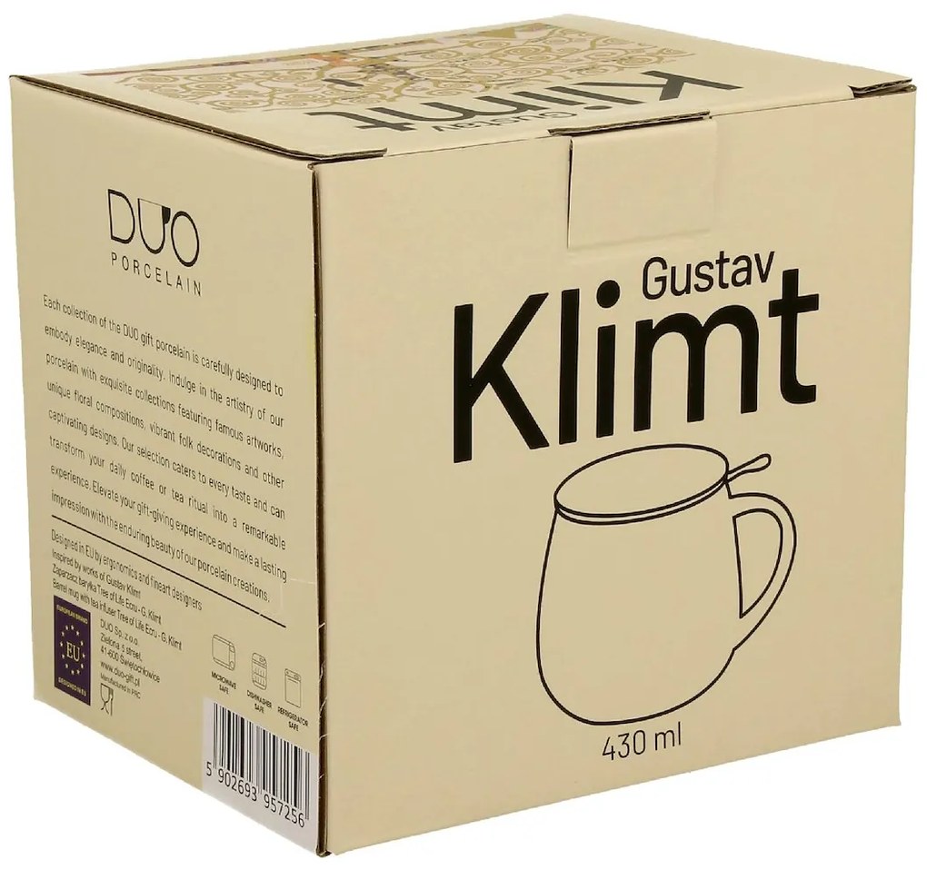 Duo Čajová súprava Klimt Ecru Tree Of Life 430 ml