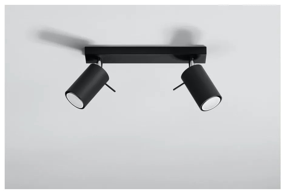 Čierne bodové svietidlo 8x30 cm Etna – Sollux