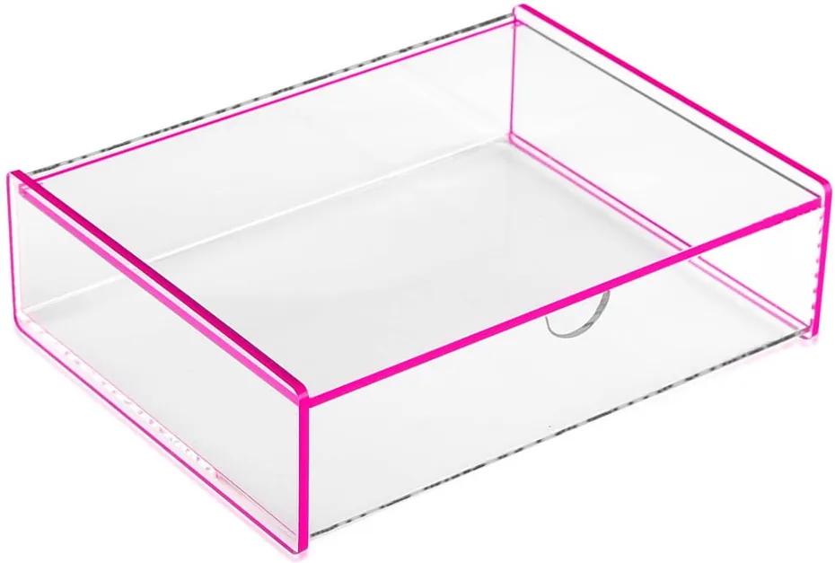 Ružový úložný box Versa Ariel, 17,1 × 13 × 4,8 cm