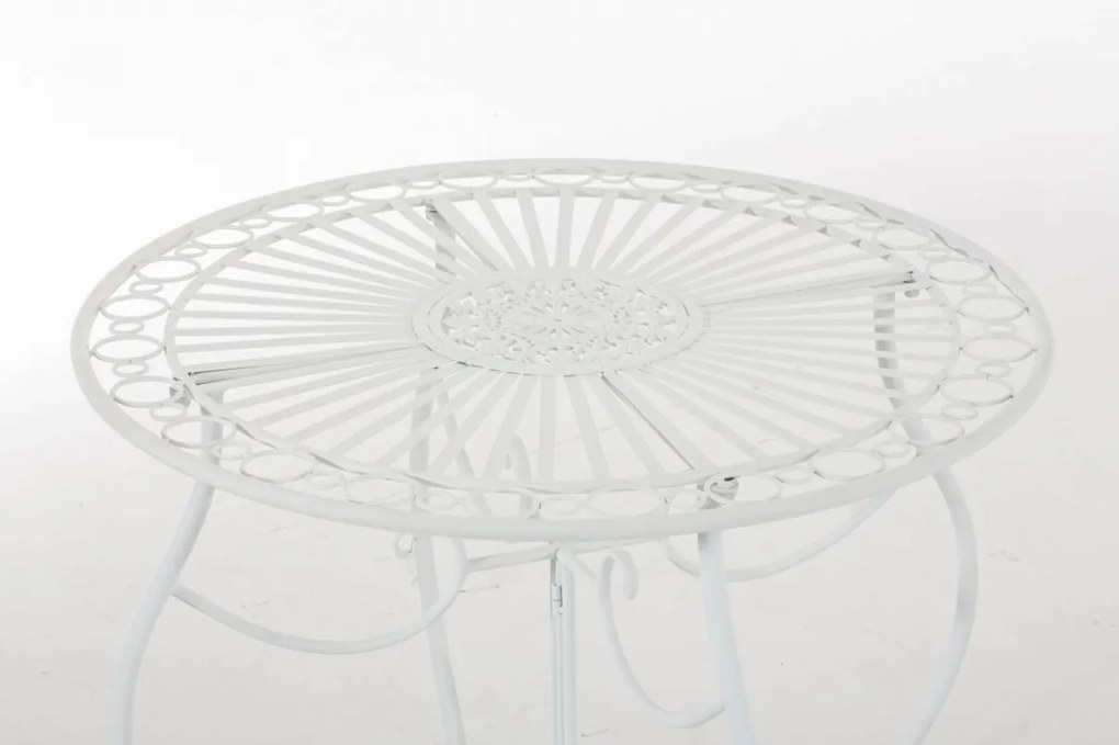 Súprava kovových stoličiek a stola Aldeano (SET 2+1) - Biela