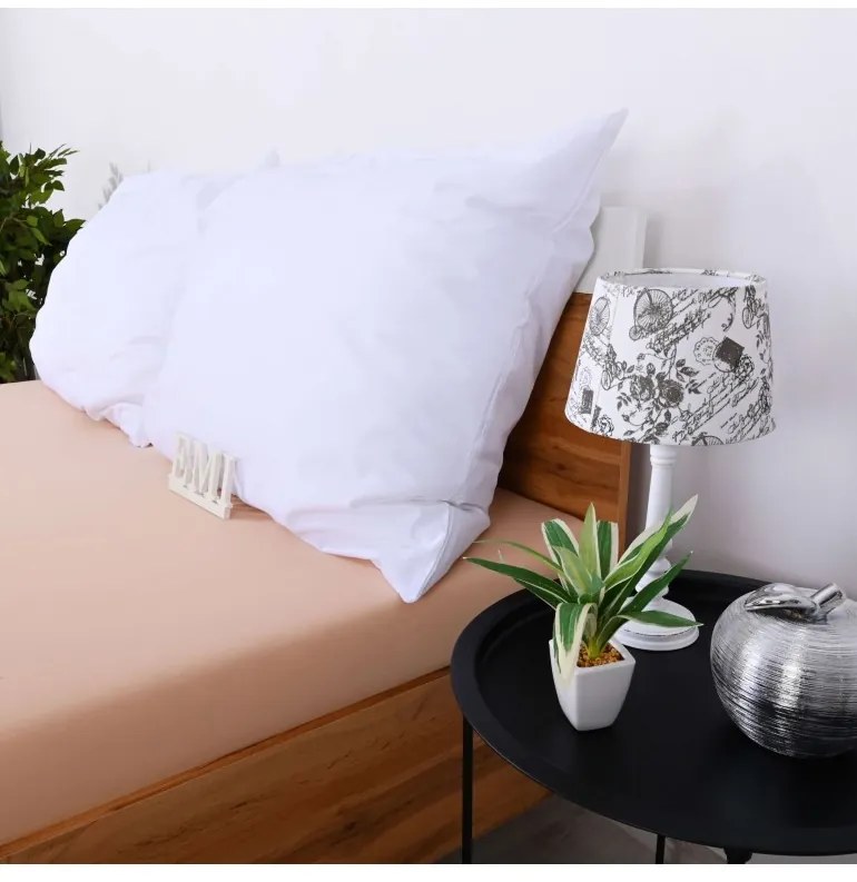 Plachta posteľná cappuccino jersey EMI, Plachta predĺžená 90 (100)x220