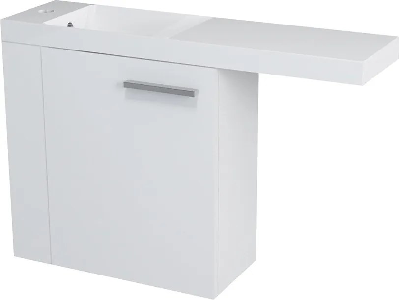 Latus VI 55835 umývadlová skrinka 50x50x22 cm, ľavá, biela