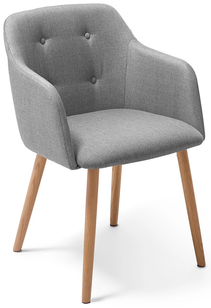 Čalúnená stolička, svetlosivá