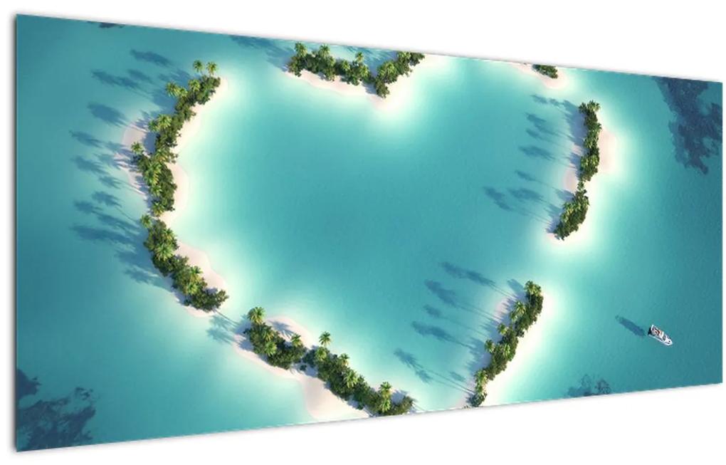 Obraz - Ostrovy srdce (120x50 cm)