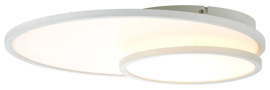 Stropné LED svietidlo Bility, okrúhle, rám biely