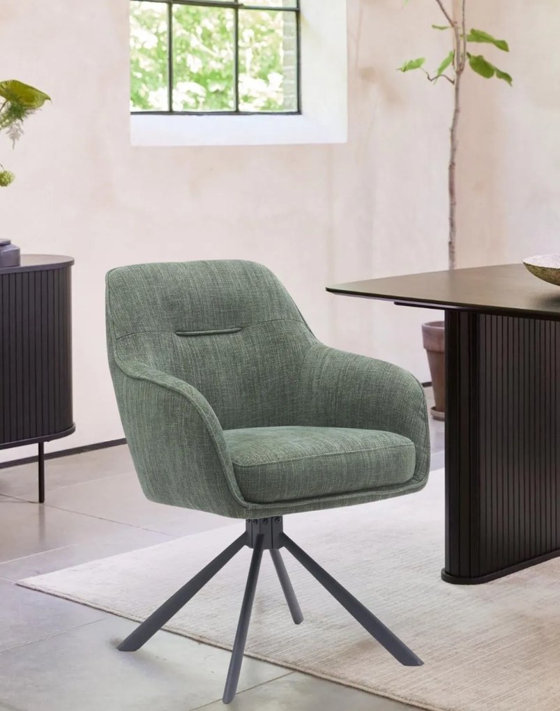 Otočná jedálenská stolička Avola (51140005), zelená