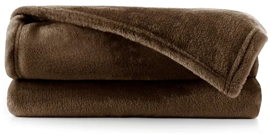 Hnedá deka z mikrovlákna DecoKing Mic, 200 × 220 cm