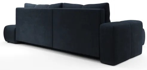 Raztegljiva kotna oblazinjena sedežna garnitura z odlagalnim prostorom v obliki črke L ALMADA, leva, modra