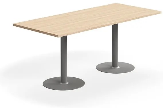 Stôl VERTICUS, 1800x800x720 mm, dub/strieborná