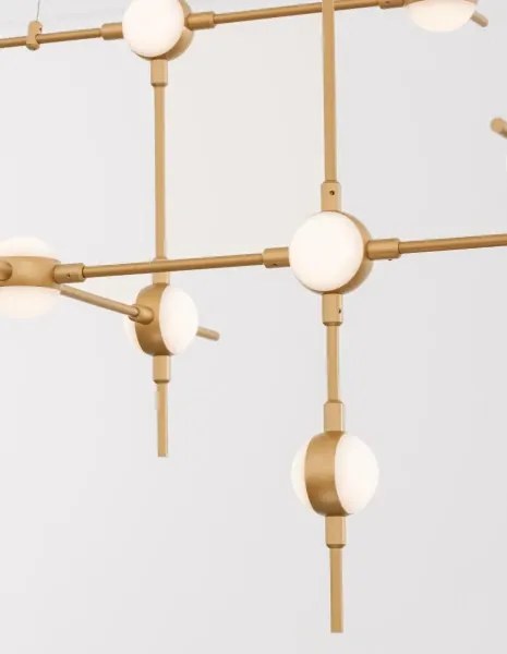 LED luster Atomo 106 zlaté s diaľkovým ovládaním