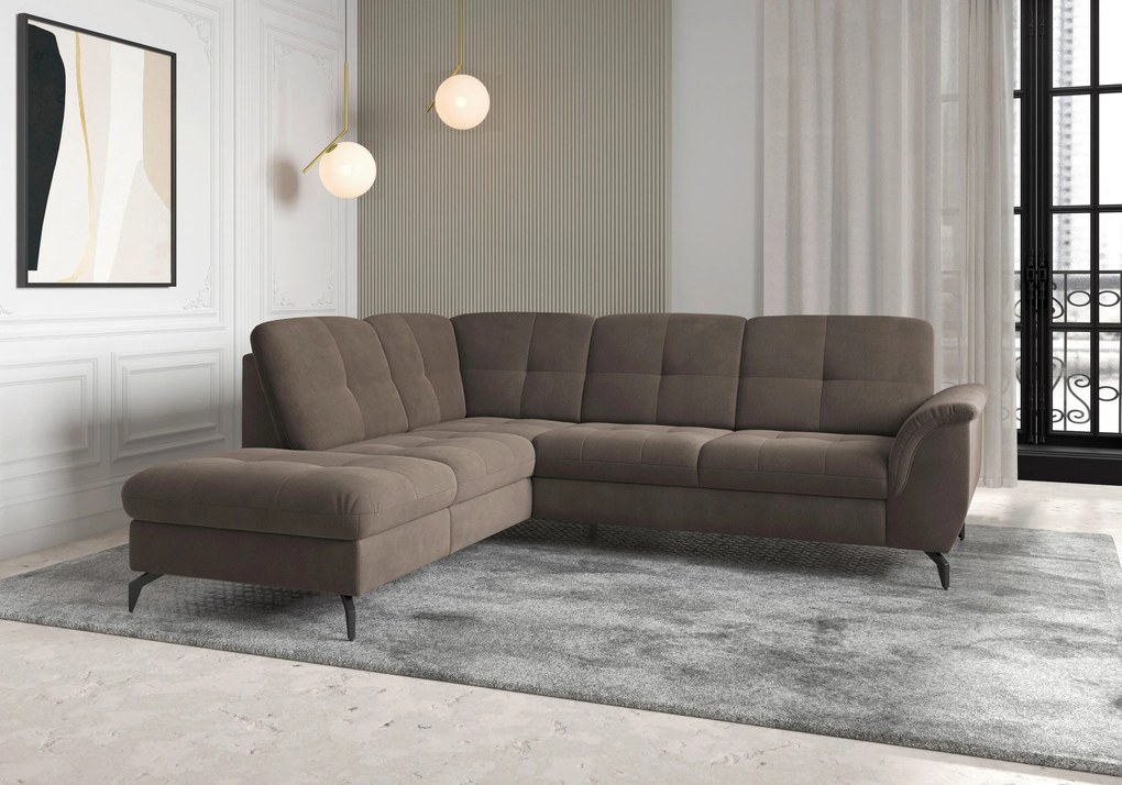 XXXLutz ROHOVÁ SEDAČKA, textil, tmavohnedá Sit & More - Sedačky - 000144013382