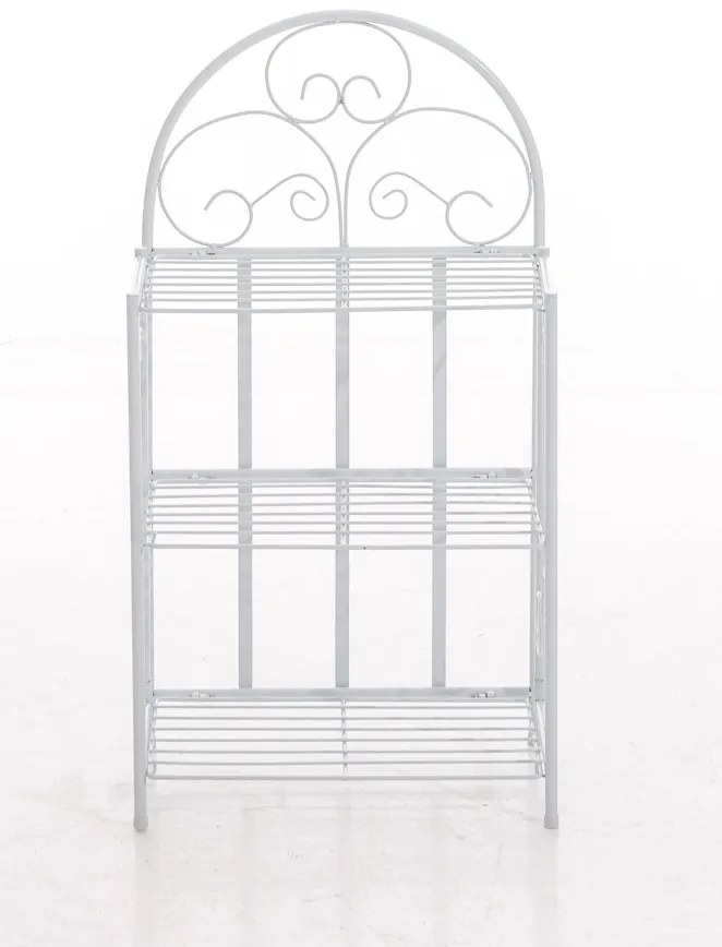 Kovová polica regál Sora - Biela