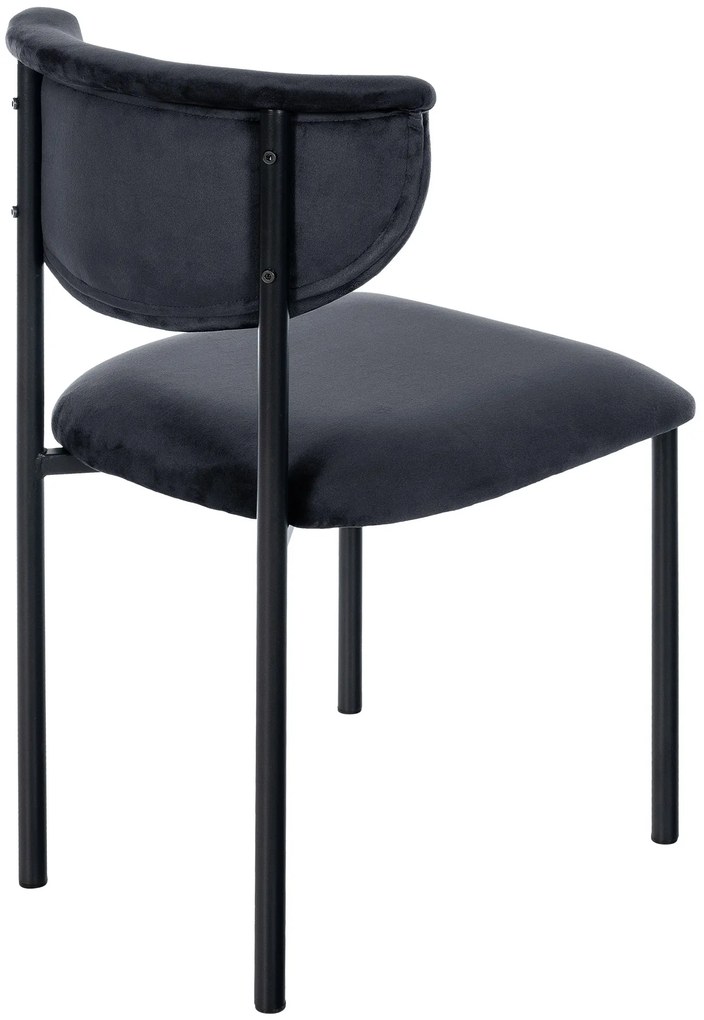 Stolička pre návštevy Gambell zamat - čierna
