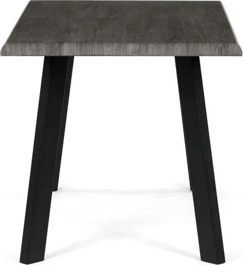 Jedálenský stôl 80x140 cm HT-F4514 GREY sivý dub / čierne nohy