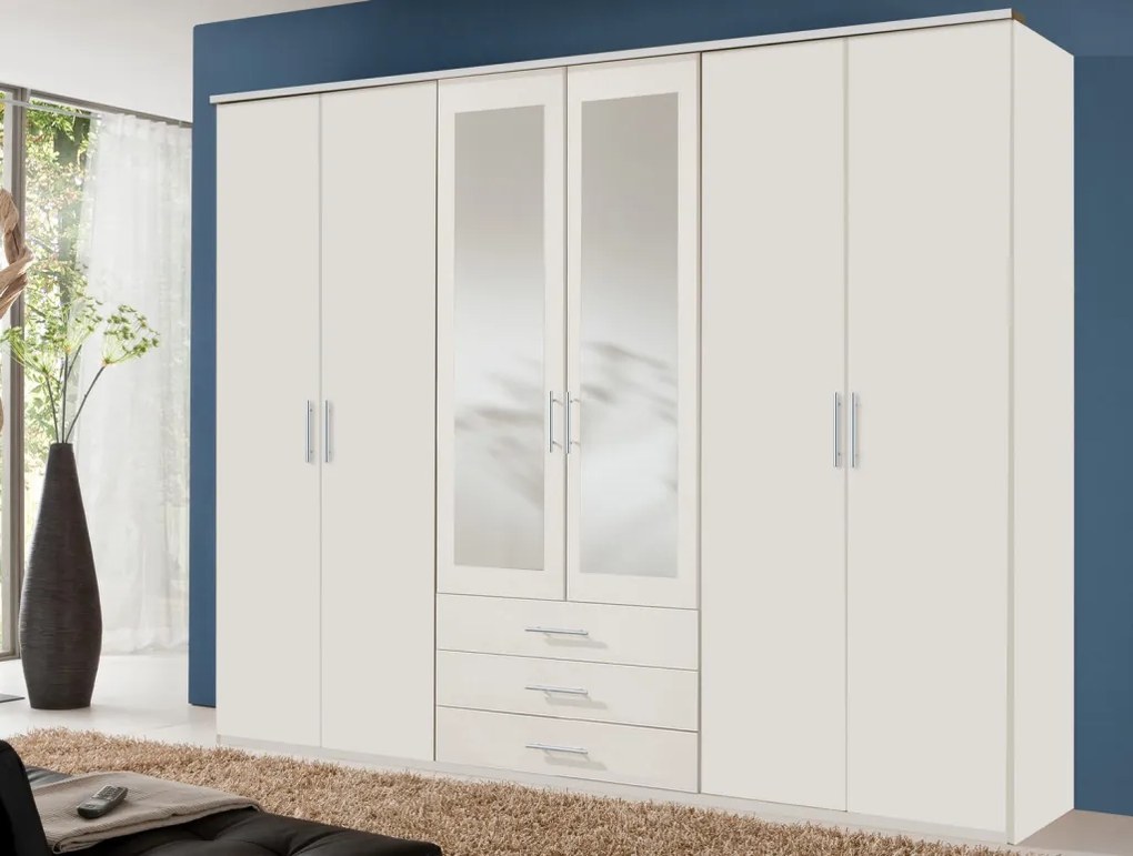 Šatníková skriňa Ben, 270 cm, biela