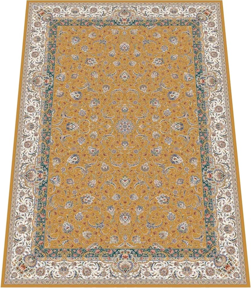 Koberec Sultan 1200 Gold – žltý obdĺžnik s orientálnym vzorom Rozmer: 200x300 cm