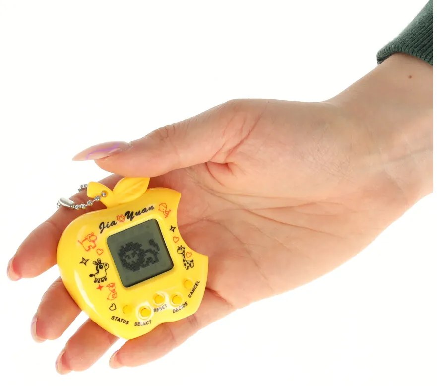 KIK Hračka Tamagoči elektronická hra jablko žltá