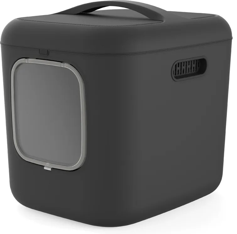 Rotho 2. kvalita - Mačacia toaleta, krytý záchod pre mačky CAT XXL - čierna