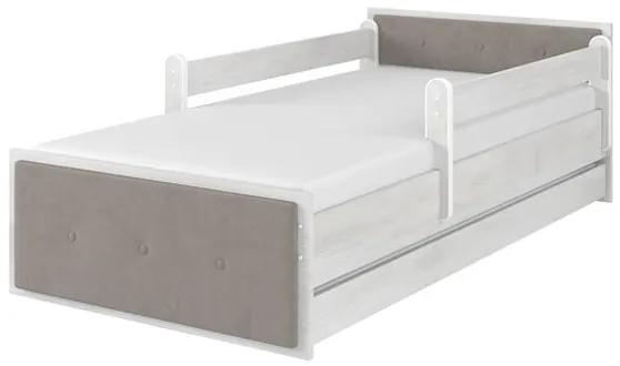 Raj posteli Detská čalúnená posteľ MAX XL "hneda" biela