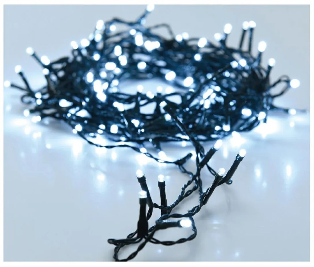 Vianočné svetielka 36 m/480 led studená biela, 8 režimov svietenia, pamäťová funkcia