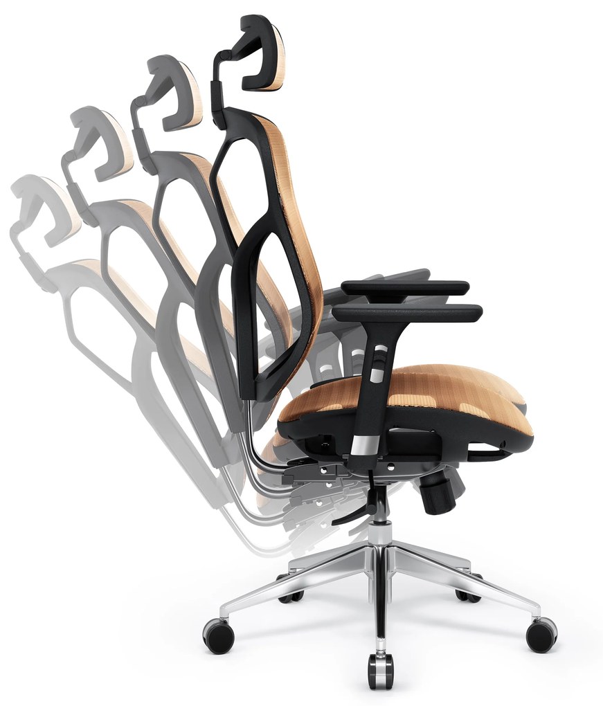Ergonomické kreslo Diablo V-Basic, čierno-oranžové