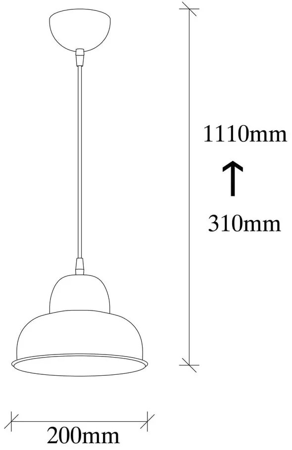 Závesné svietidlo v zlatej farbe s kovovým tienidlom ø 20 cm Berceste – Opviq lights