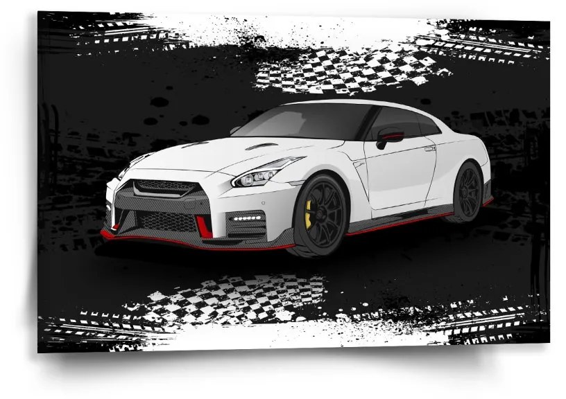 Sablio Obraz Nissan GTR 35 Čierny - 60x40 cm