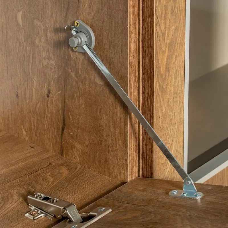 Obývacia stena VIVA hladká, dub lefkas/U13 satyna/sklo bez lepení