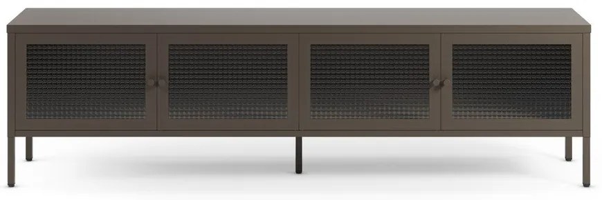 Sivý kovový TV stolík 160x50x35 cm Layna – Marckeric