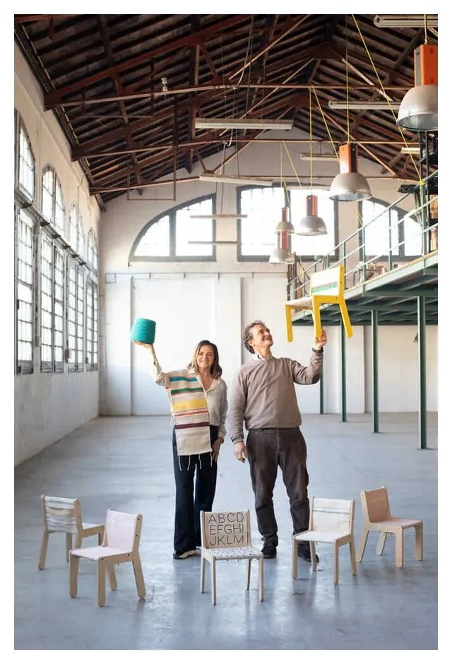 Detská stolička v prírodnej farbe Kaarol – Lorena Canals