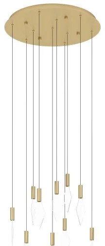 Eglo 390359-LED Stmievateľný luster na lanku MIRADOR 10xLED/3W/230V pr. 58cm zlatá