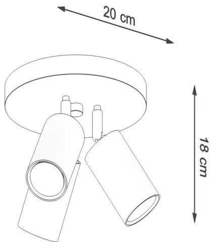 Sollux SL.1016 - Bodové svietidlo RING 3xGU10/10W/230V čierna