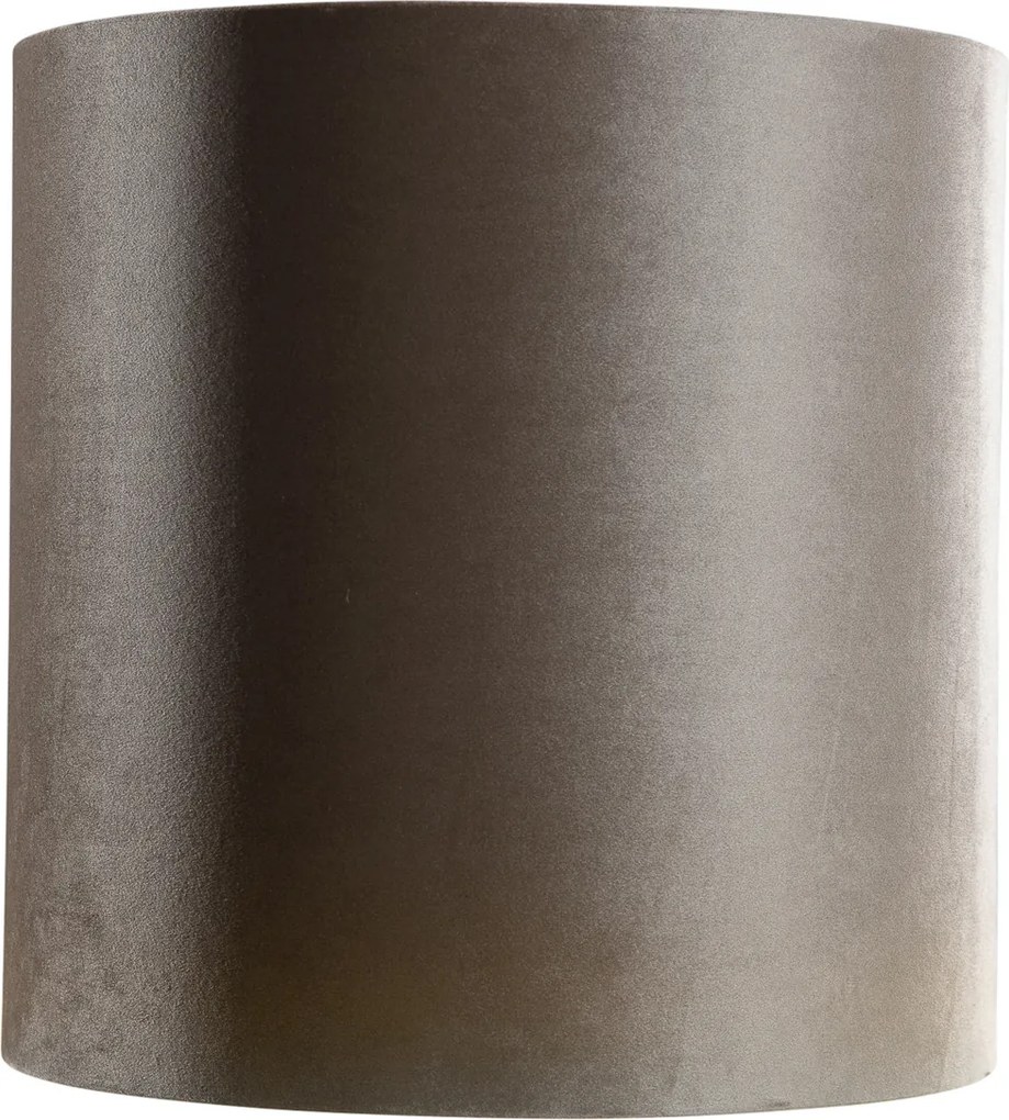 Zamatové tienidlo na lampu Taupe Cylinder 40/40/40