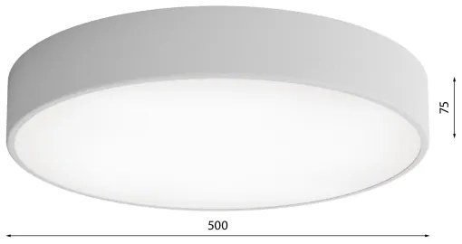 LED Stropné svietidlo CLEO LED/69W/230V 4000K pr. 50 cm šedá