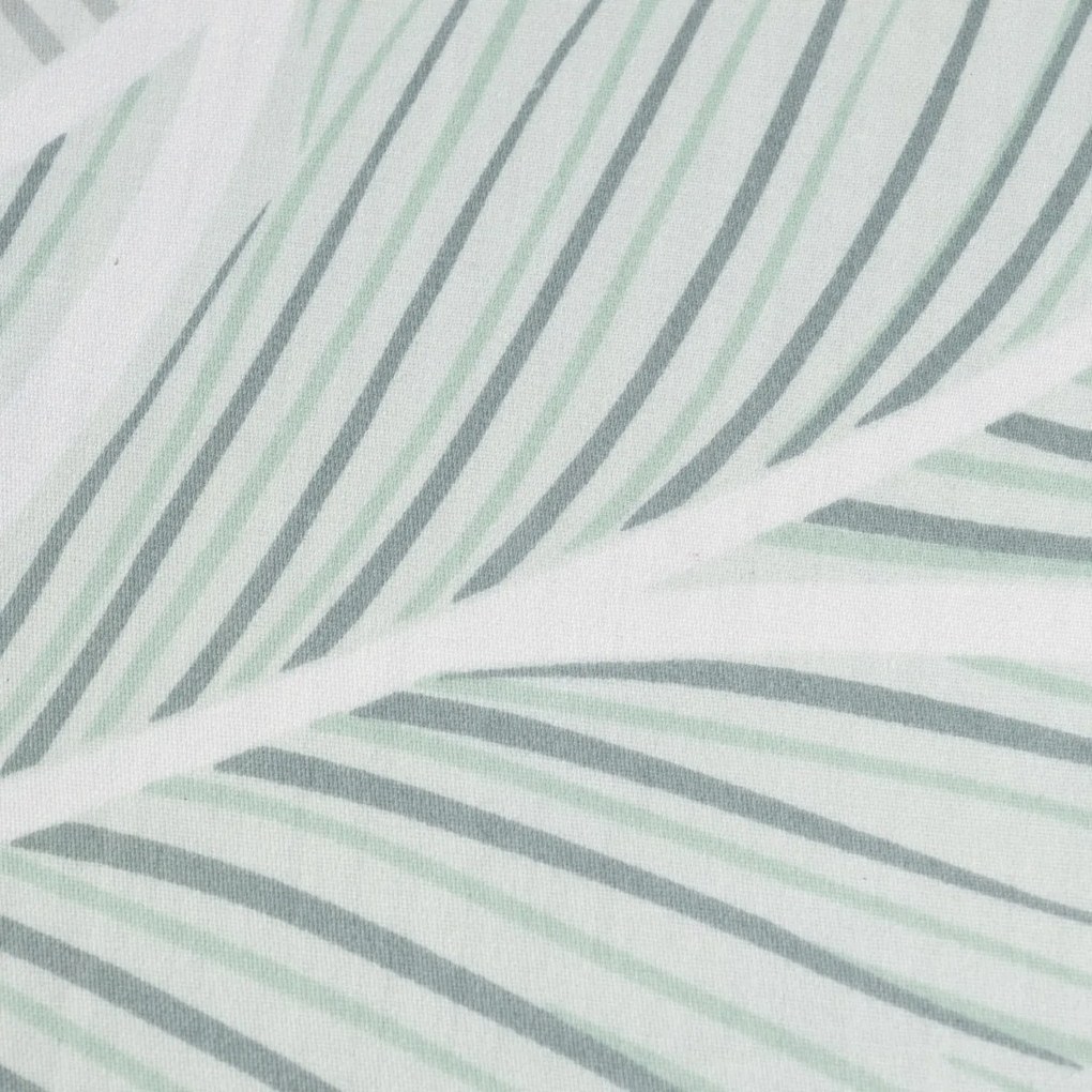 Matex Saténové povlečení Sivé listy, 140 x 200 cm, 70 x 90 cm