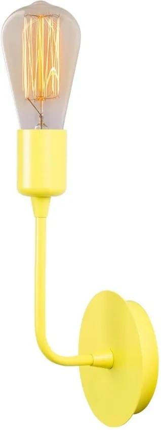Žlté nástenné svietidlo Simple Drop