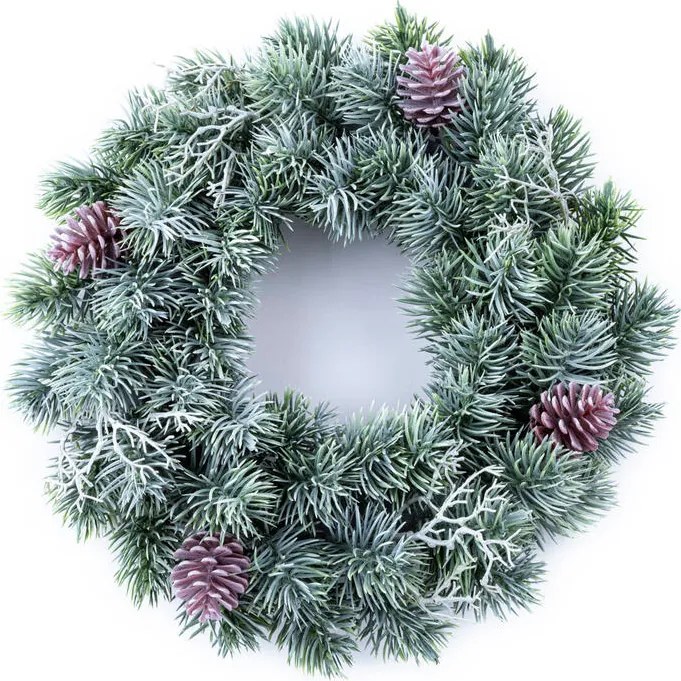 Umelý veniec čečiny srienistý, pr. 36 cm