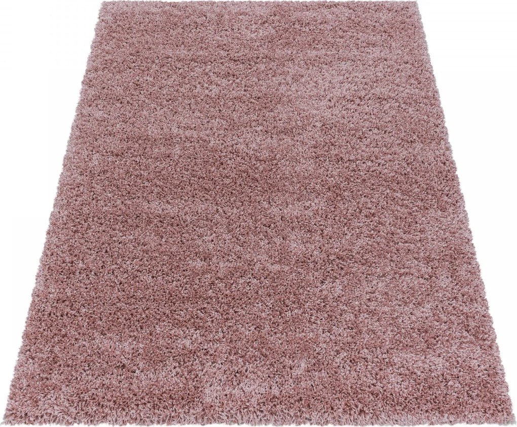 Ayyildiz, AKCIA: 140x200 cm Kusový koberec Sydney Shaggy 3000 rose, ružová, obývacia izba
