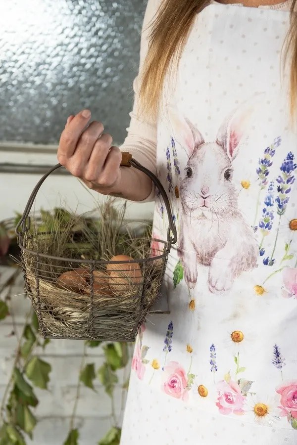 Kuchynská zástěra Lavander Fields so zajačikom - 70*85 cm