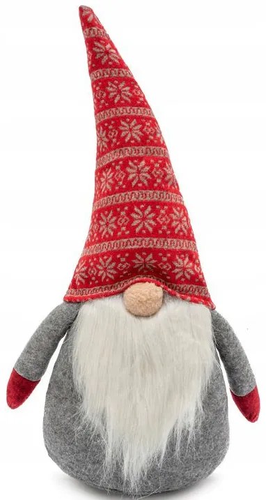 Tutumi Tutumi, vianočný trpaslík 40cm YX019, šedá-červená, CHR-00639