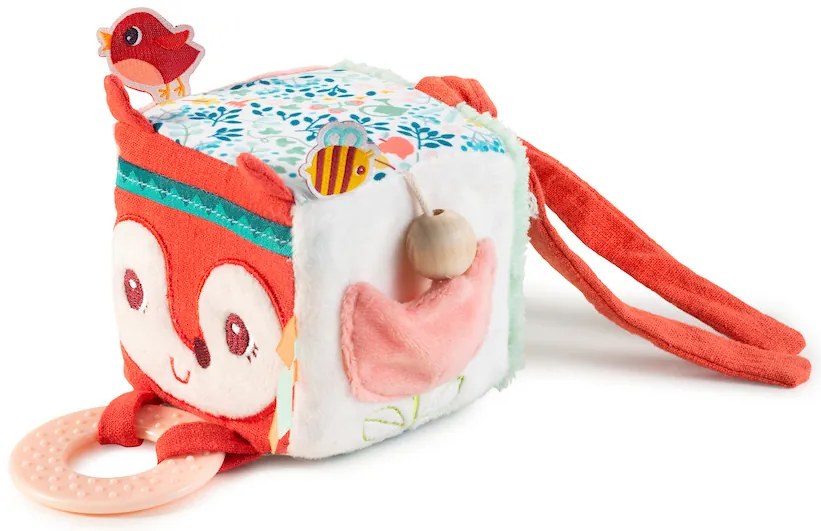 Lilliputiens - textilná kocka s aktivitami - líška Alice