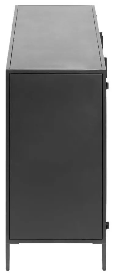 Čierna oceľová komoda 160x72x35 cm Shantay – Kave Home