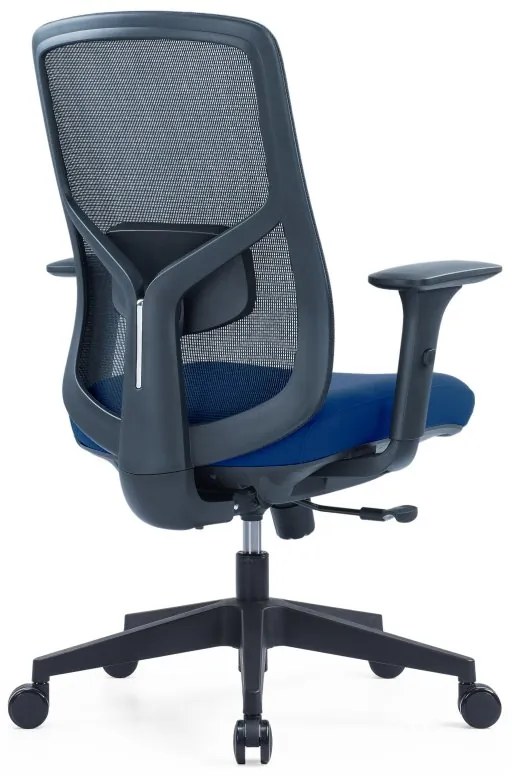 Kancelárska ergonomická stolička PYLON — látka, čierna / viac farieb Modrá Bez podhlavníka