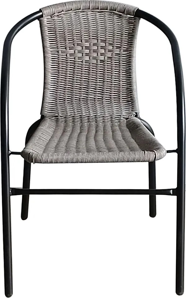 Záhradná stolička BISTRO, šedý ratan