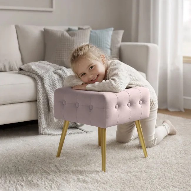 Taburetka QUADRA púdrovo ružová