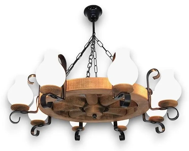 Brilagi - Luster na reťazi ROATA 8xE14/40W/230V buk