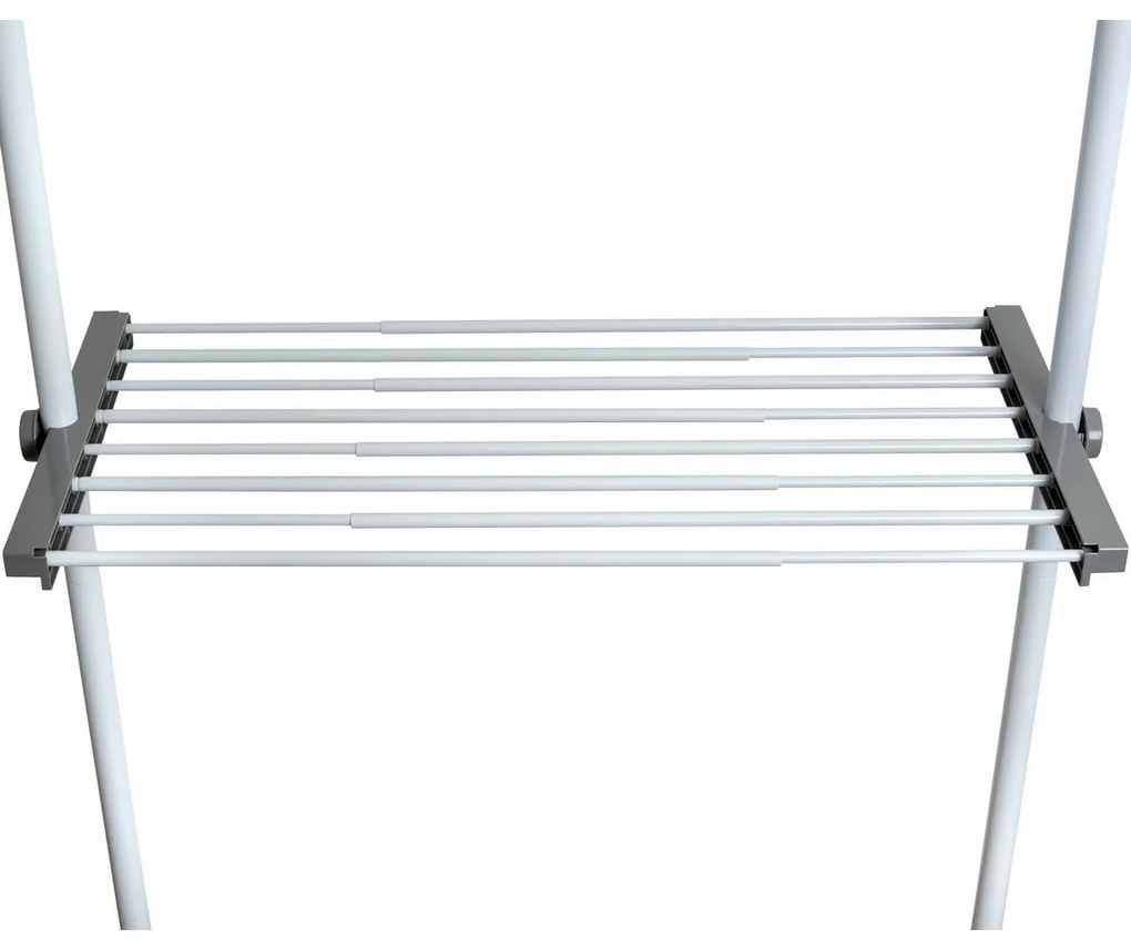 Wenko Teleskopická drôtená polica Hercules, 73–120 cm, biela