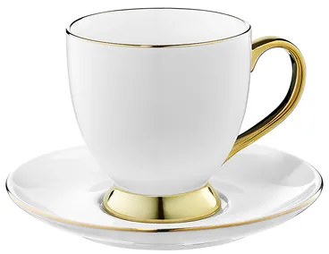 Porcelánová šálka s podšálkou biela ROYAL 220 ml