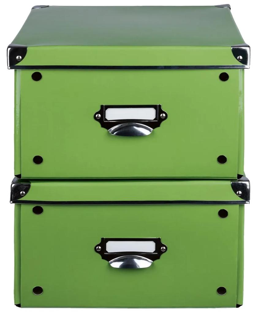 MELINERA® Úložný maxi box, 2 kusy (zelená), zelená (100300228)