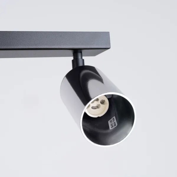 Sollux SL.1372 - Bodové svietidlo WINX 6xGU10/10W/230V čierna/chróm